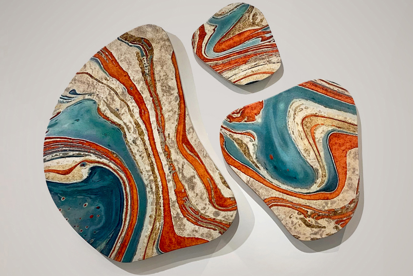 Amorf Serisi / Tuval üzerine karışık teknik / 67x87, 54x58, 29x31 cm