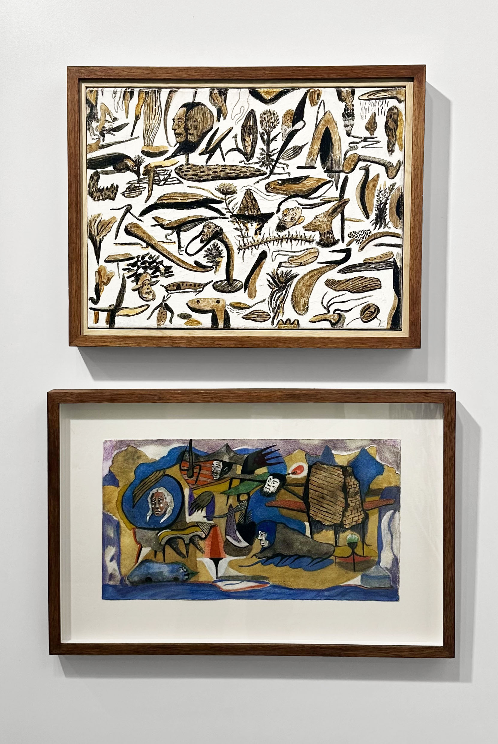 İsimsiz / Tuval üzeri mürekkep / 30x40 cm / 2024  İsimsiz / Kağıt üzeri mürekkep / 52x34 cm / 2024