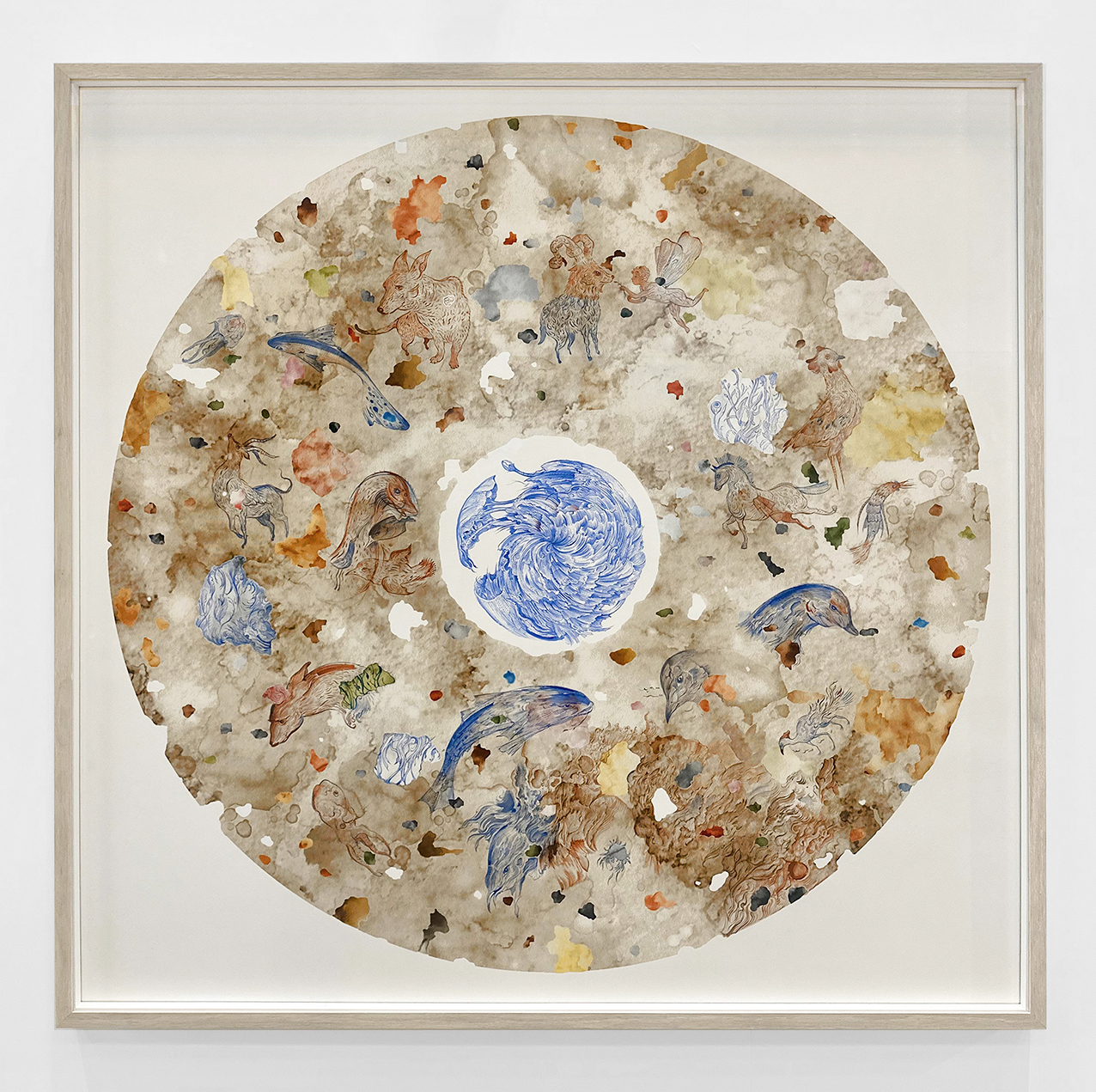 PRENATURE I / Kağıt üzerine suluboya / 110x110 cm / 2024